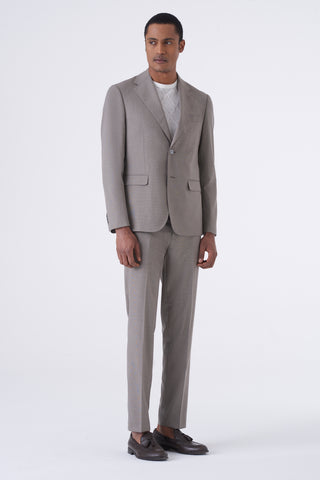 Abito in tessuto operato con bavero classico Regular fit