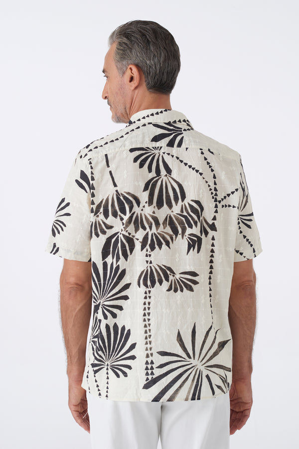 Camicia fantasia tropicale manica corta