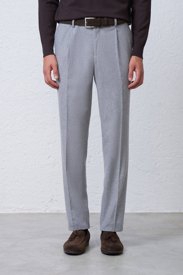 Pantalone con Pence all'inglese in Occhio di Pernice Uomo