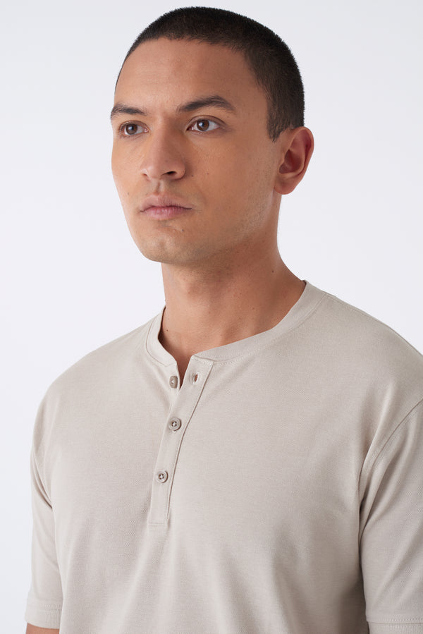 T-Shirt Piqué Girocollo 3 Bottoni