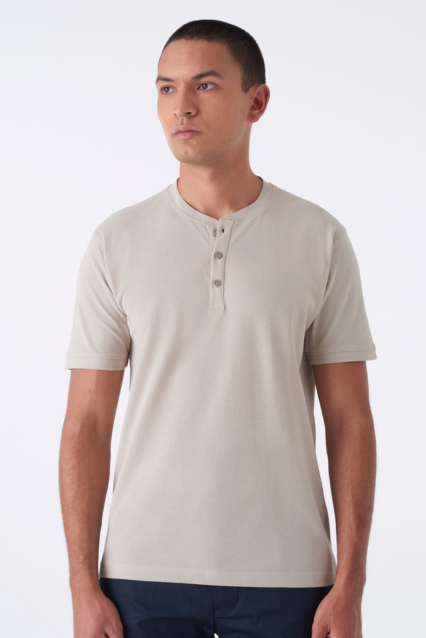 T-Shirt Piqué Girocollo 3 Bottoni