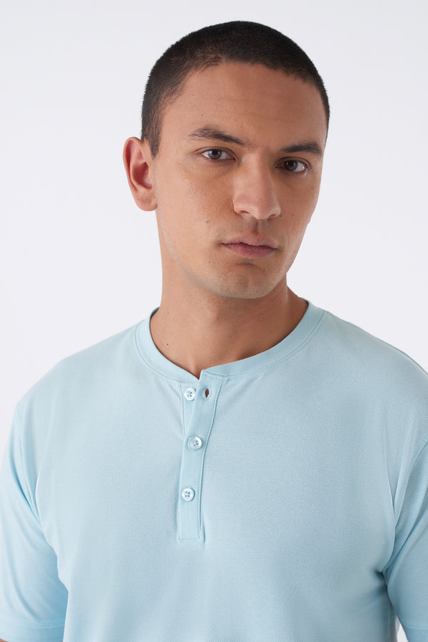T-Shirt Piqué Girocollo 3 Bottoni