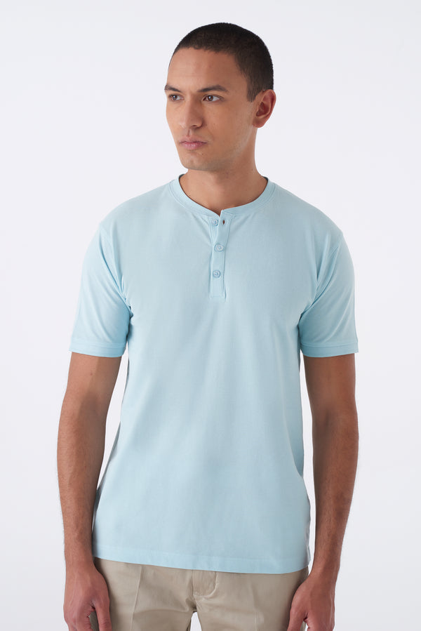 T-Shirt Piqué Girocollo 3 Bottoni