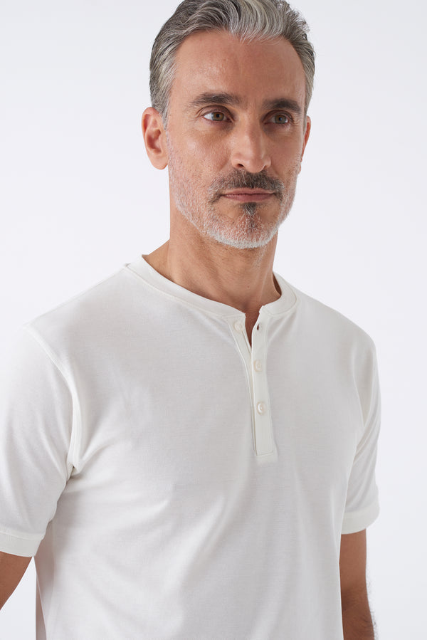 T-Shirt Piqué Girocollo 3 Bottoni