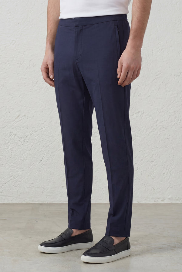 Pantalaccio Blu tessuto tecnico comfort fit