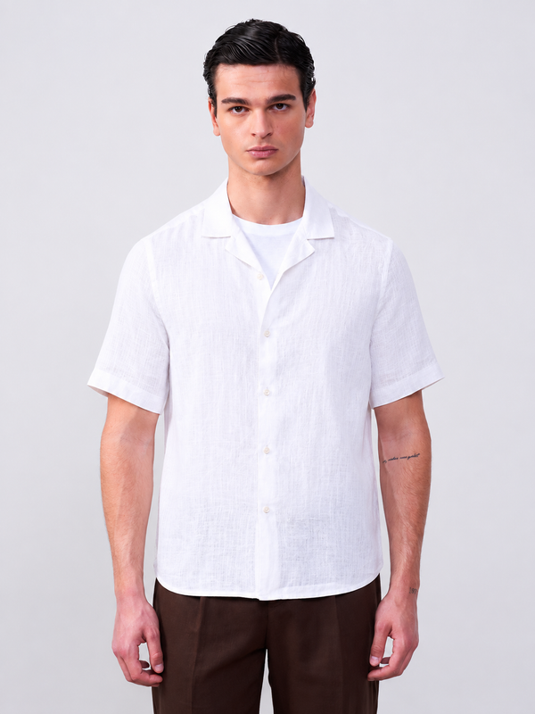Camicia Bowling in 100% Lino