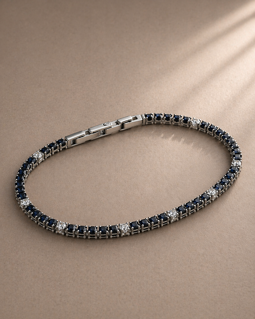Bracciale Tennis Nero con punti luce