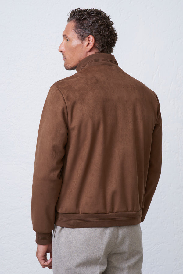 Bomber  Effetto Suede Stretch