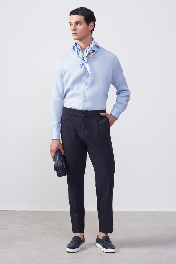 Pantalone Uomo Blu con Coulisse