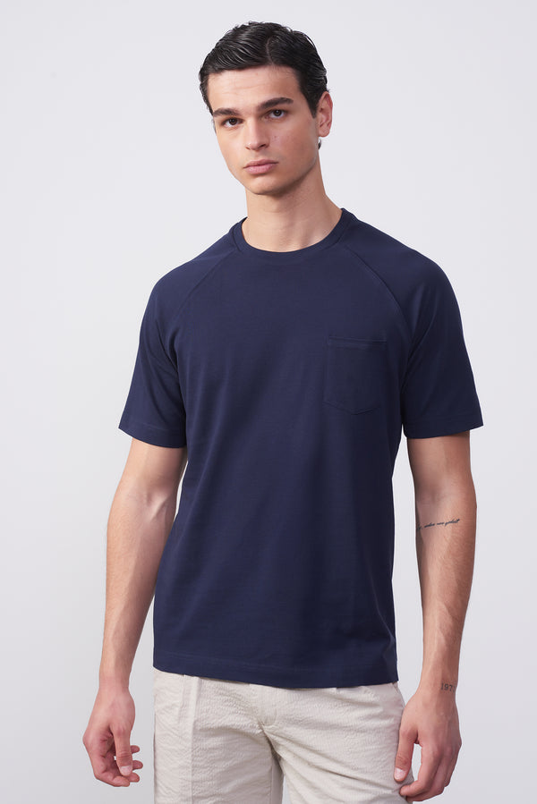 Maglia in Piqué di Cotone con Taschino