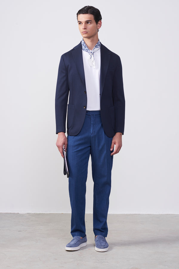 Jeans Leggero con Pinces e Regolatori