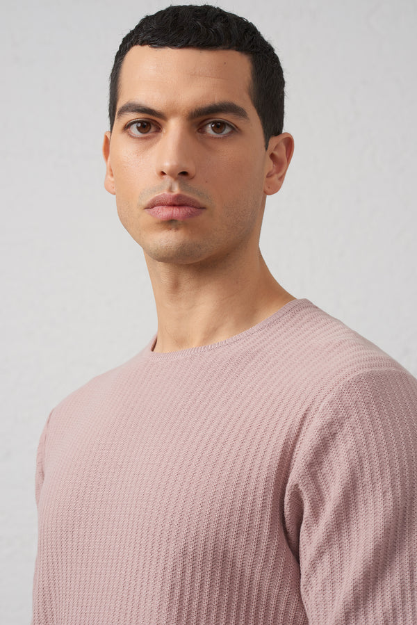 Maglia Rosa  in Filo di Cotone 100% Manica Corta