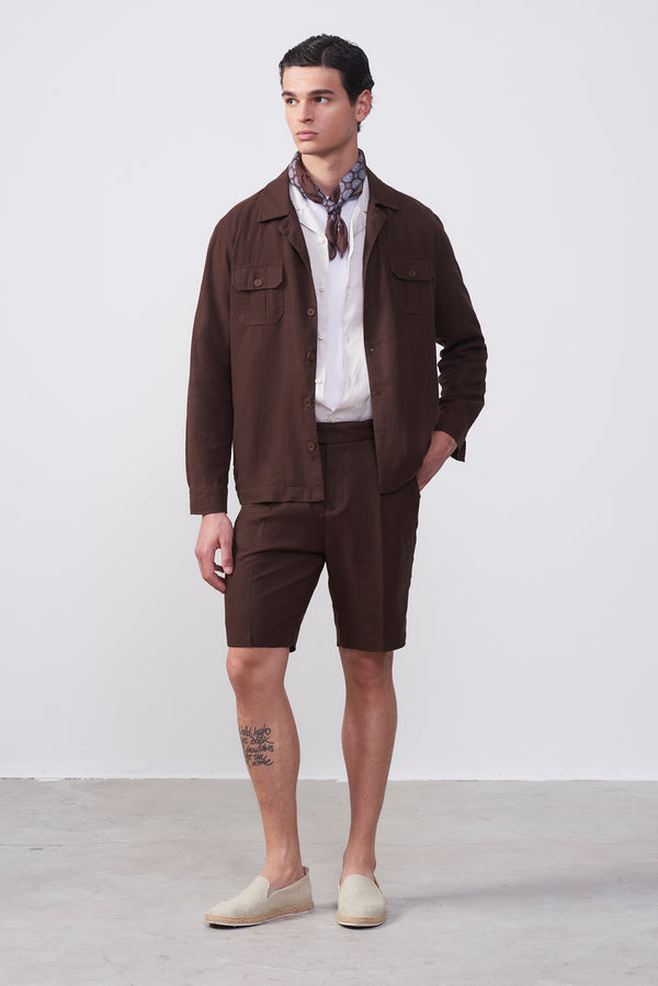 Overshirt in Lino e Cotone