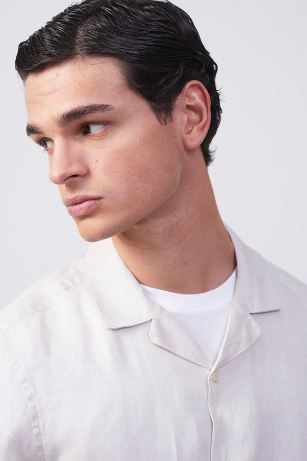 Camicia Bowling in 100% Lino