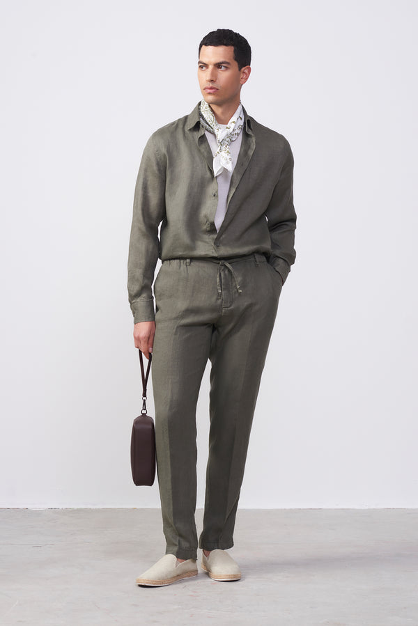 Pantalone  in Lino con Coulisse