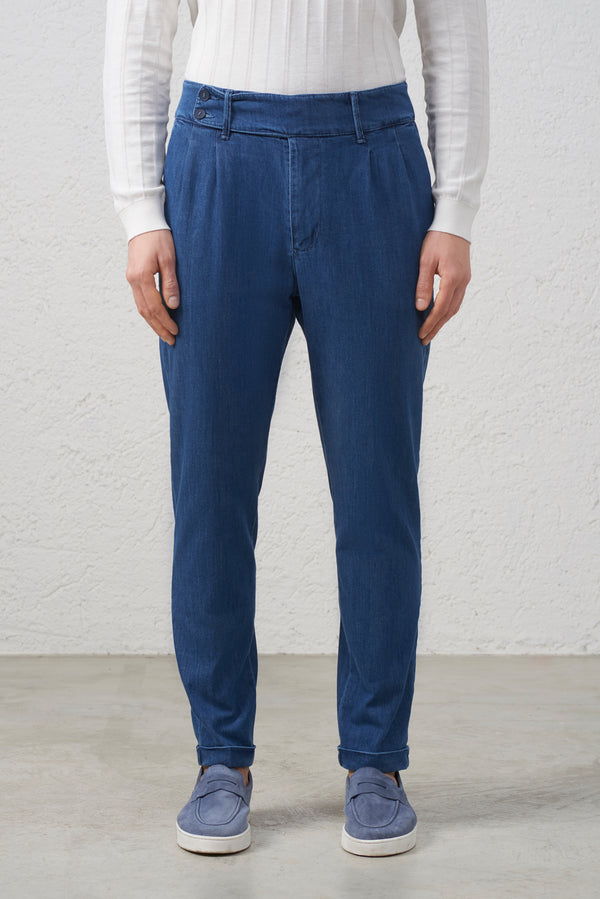 Jeans con Doppio Bottone Laterale Rinse Wash