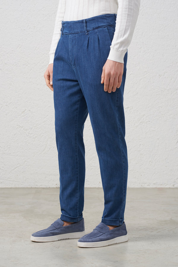 Jeans con Doppio Bottone Laterale Rinse Wash