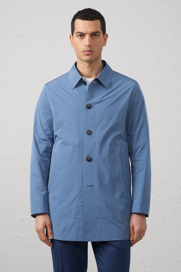 Spolverino regular fit in tessuto tecnico