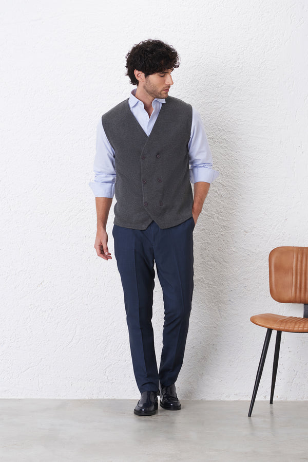 Gilet Doppiopetto Calato Chicco di Riso