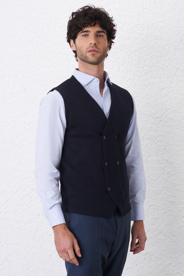 Gilet Doppiopetto Calato Chicco di Riso