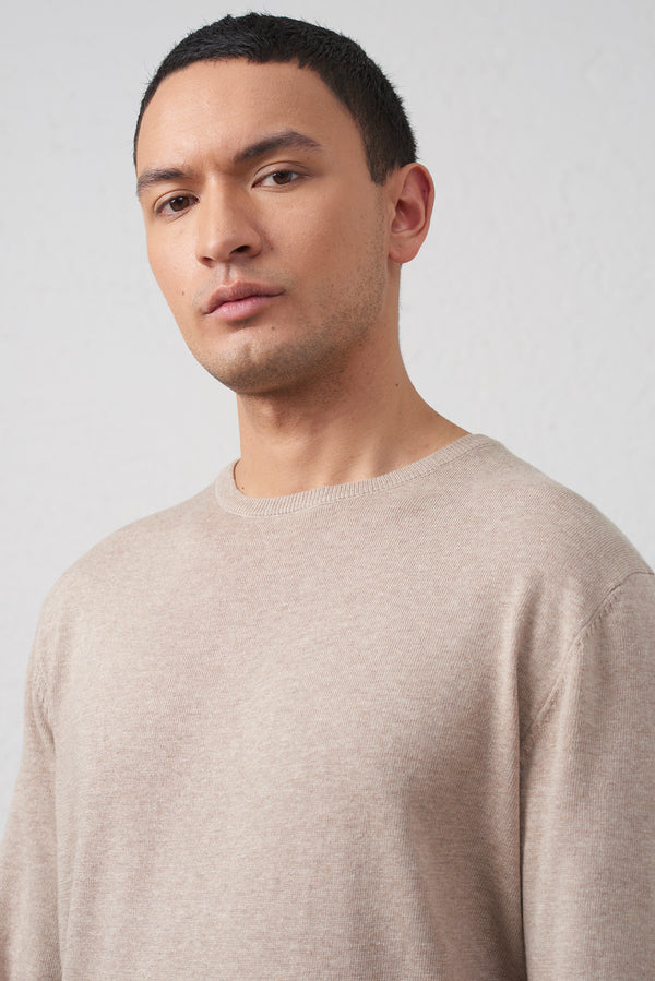 Maglia Girocollo in Cotone Filato 2/40