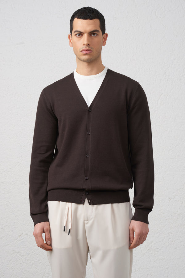 Cardigan Moro Basic in Cotone 100%
