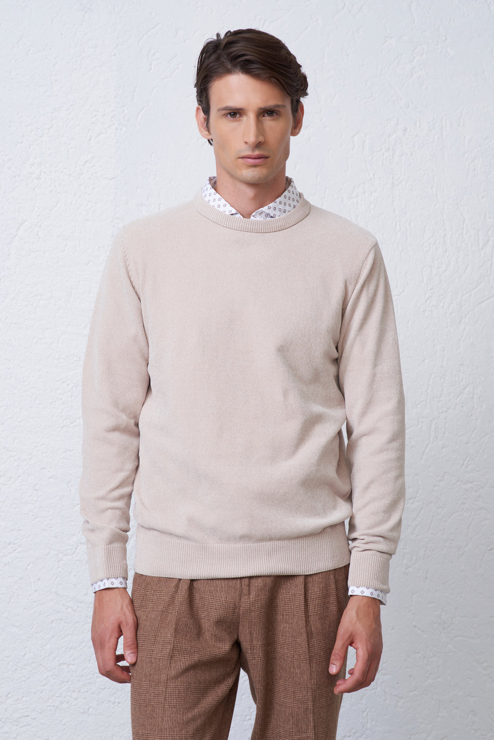 Maglia Girocollo in Ciniglia Finezza 12 Uomo