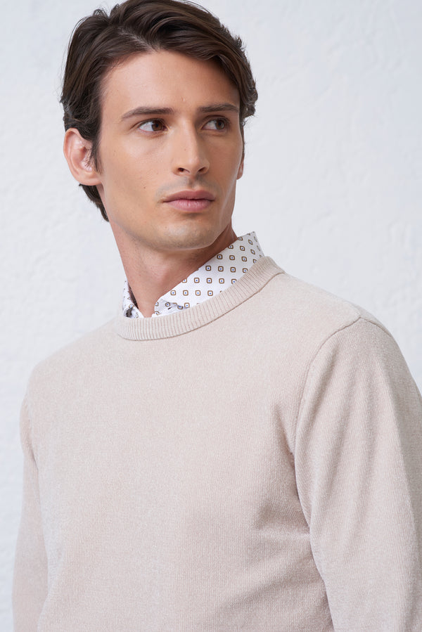 Maglia Girocollo in Ciniglia Finezza 12 Uomo