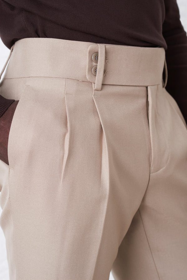 Pantalone High Twist Doppia Pince