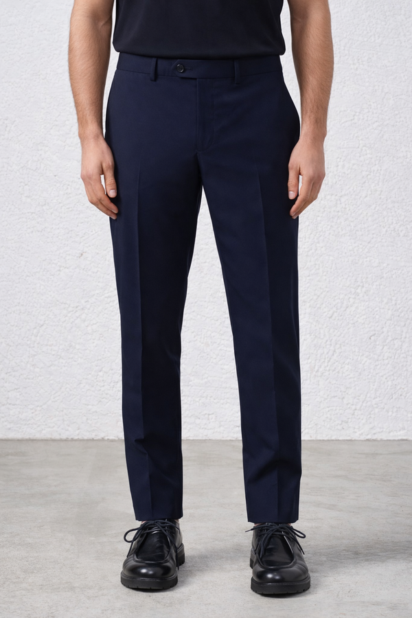Pantalone Blu  in Cotone Stretch