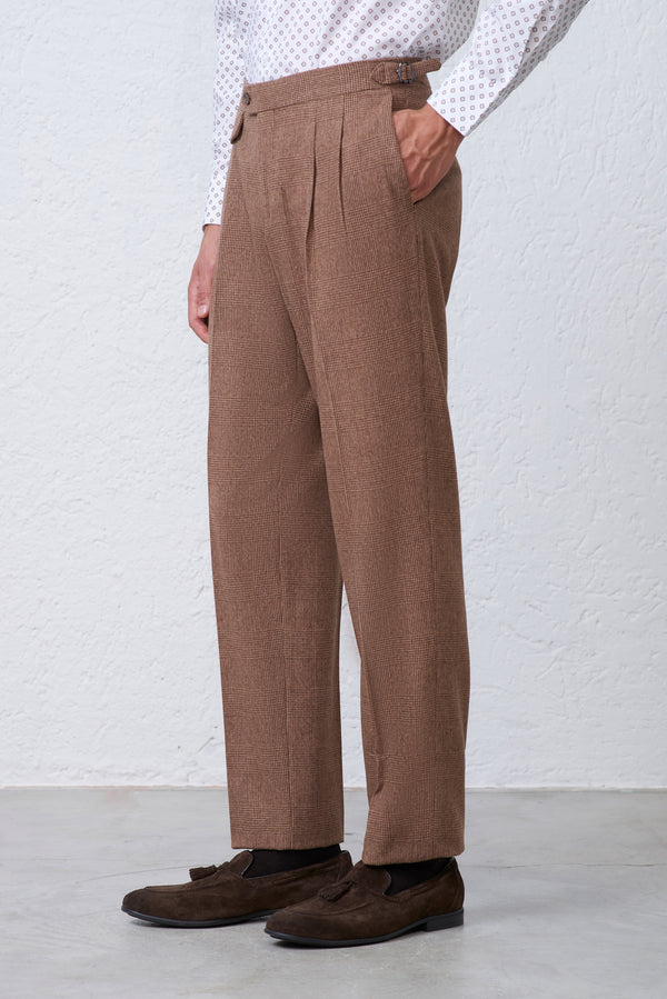 Pantalone Doppia Pence all'inglese in a Quadri