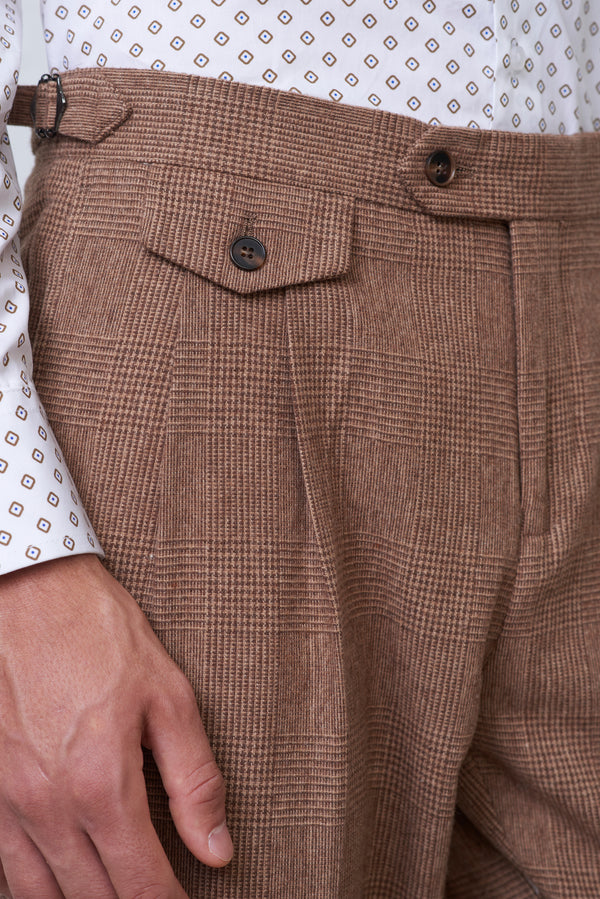Pantalone Doppia Pence all'inglese in a Quadri