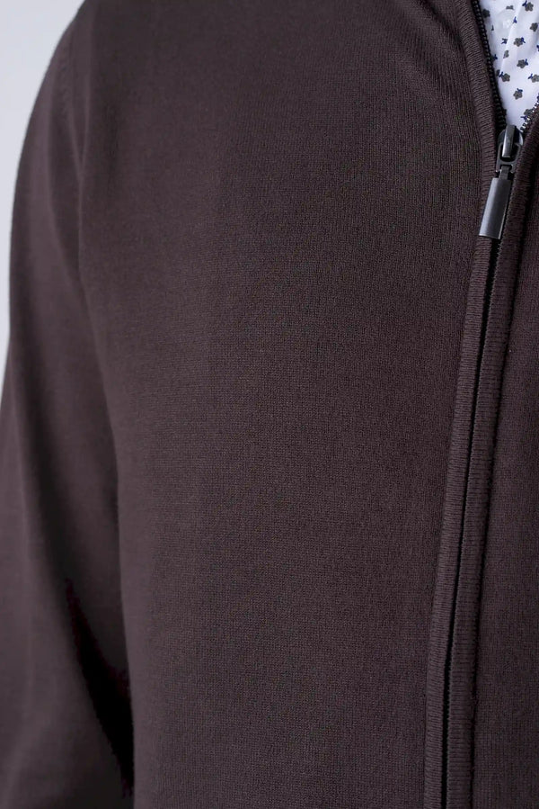 Full zip solid color cardigan