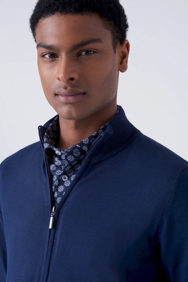 Full zip solid color cardigan