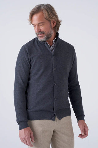 Merino Wool Turtleneck Cardigan