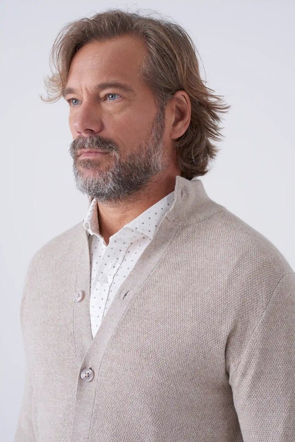 Merino Wool Turtleneck Cardigan