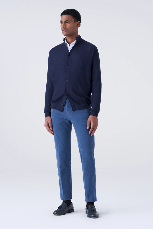 Merino Wool Turtleneck Cardigan