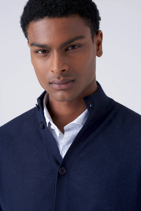 Merino Wool Turtleneck Cardigan