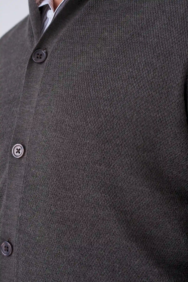 Merino Wool Turtleneck Cardigan