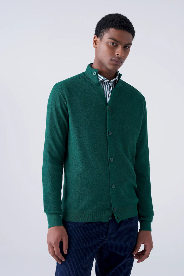 Merino Wool Turtleneck Cardigan