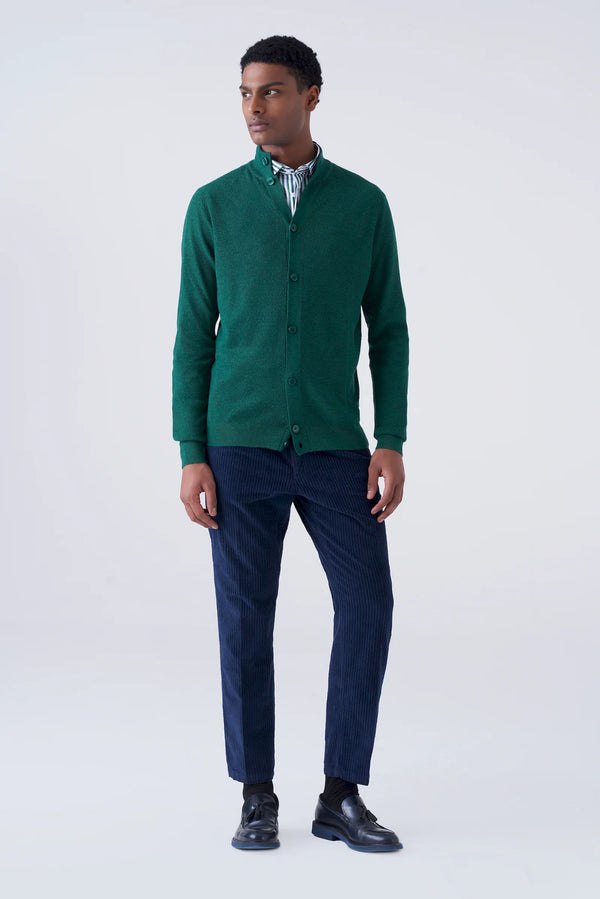 Merino Wool Turtleneck Cardigan