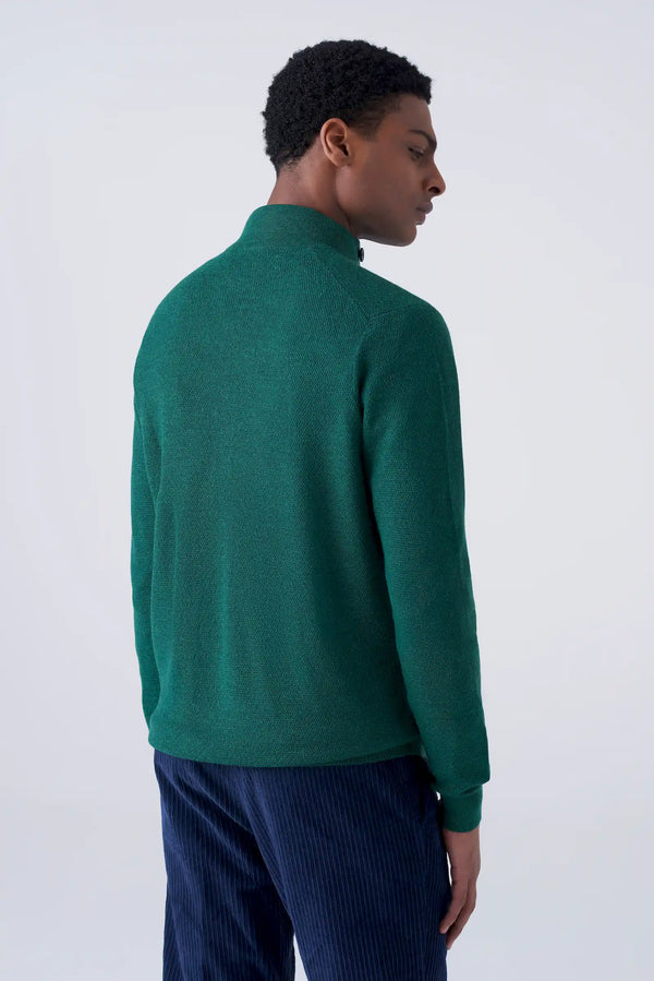 Merino Wool Turtleneck Cardigan