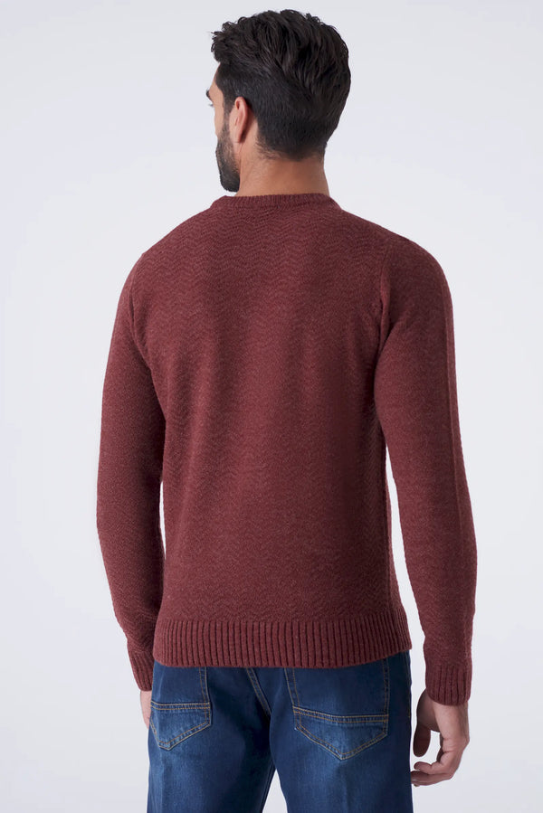 Herringbone pattern crewneck