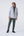 High-waisted trousers and long faux fur