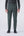 High-waisted trousers and long faux fur