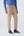 High-waisted trousers and long faux fur