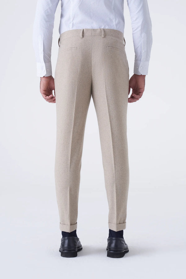 Pantaloni classici in lana rasata Colore: Blu