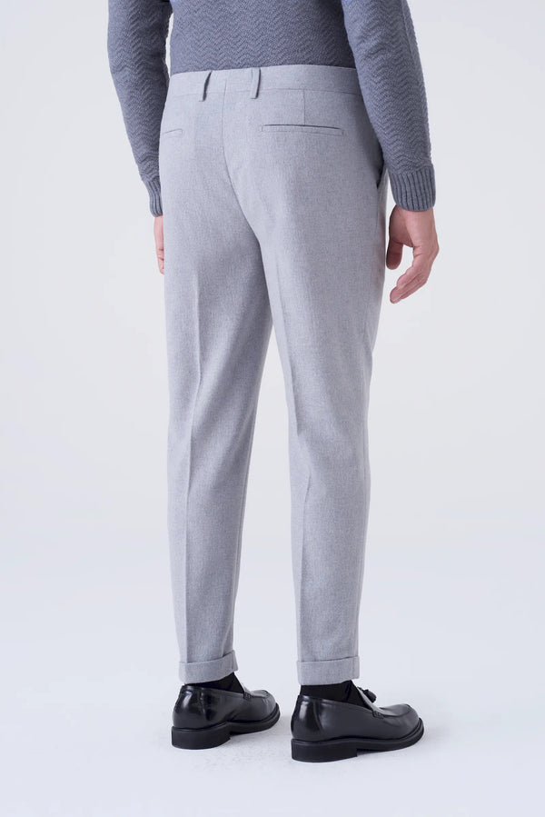 Pantaloni classici in lana rasata Colore: Blu
