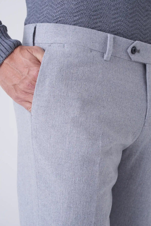 Pantaloni classici in lana rasata Colore: Blu