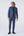 Pantaloni fil a fil blu in misto lana